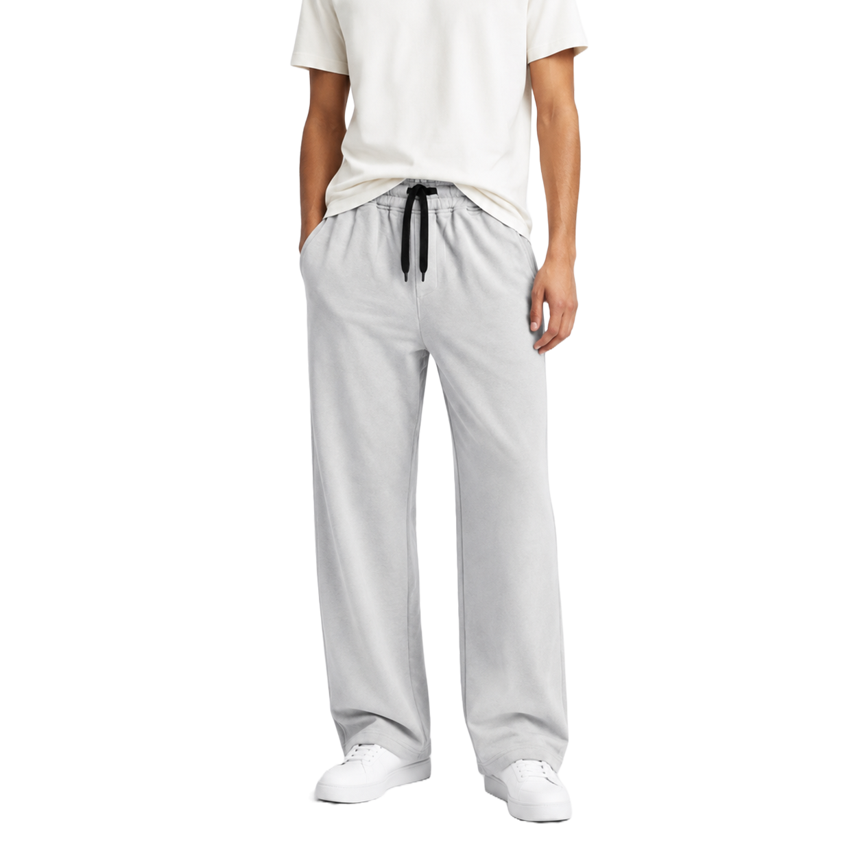 Wide-Leg Sweatpants