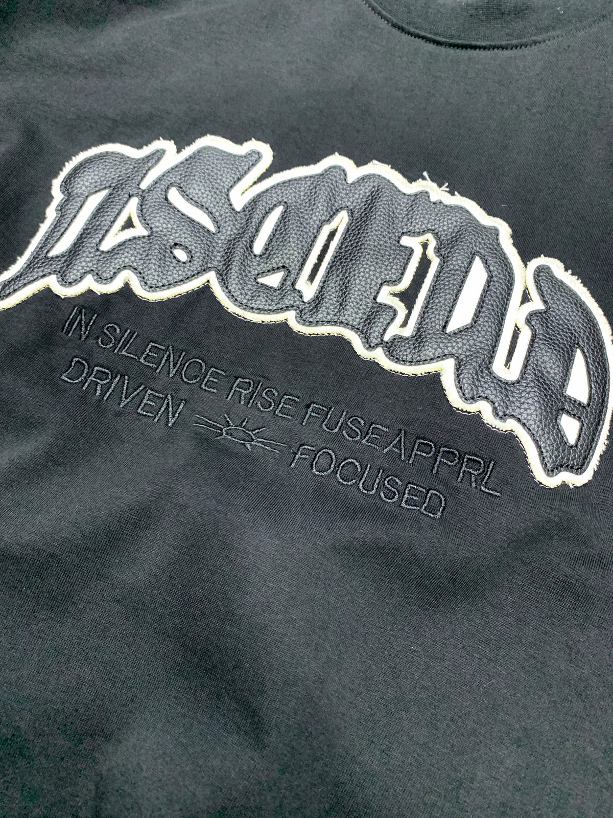 Leather Embroidery Oversized T-Shirt