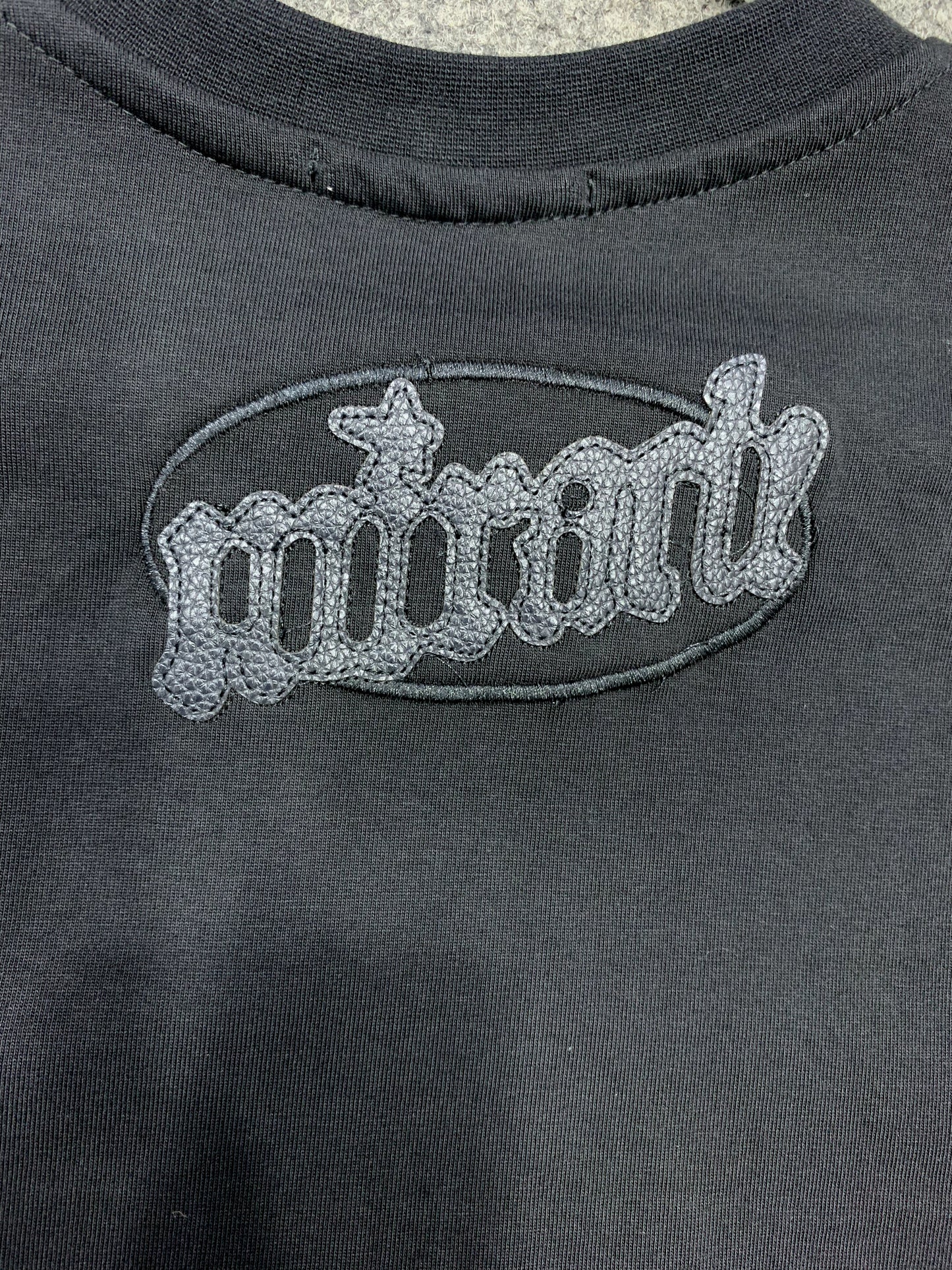 Leather Embroidery Oversized T-Shirt